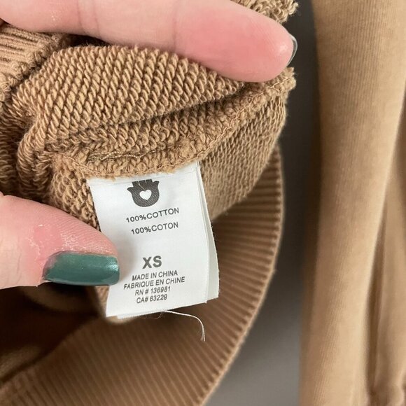 Spiritual Gangster Malia Wide Sleeve Crew Sweatshirt Camel Tan Size XS - Picture 4 of 6